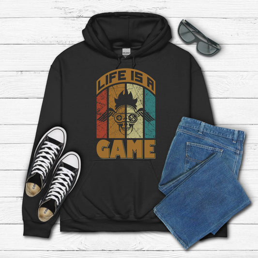 "Life Is a Game" Retro Gamer Hoodie